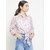 Purys Women White Georgette Printed Casual Shirt