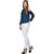 Purys Women Blue Cotton Blend Solid Partywear Shirt