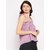 PURYS Women Purple Solid Basic Top