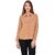 Purys Women Brown Poly Cotton Solid Formal Shirt