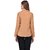 Purys Women Brown Poly Cotton Solid Formal Shirt