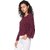 Purys Women Maroon Solid Regular Top