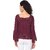 Purys Women Maroon Solid Regular Top