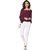 Purys Women Maroon Solid Regular Top