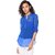Purys Women Blue Solid Regular Top