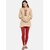 Viaan Ankle Length Western Wear Legging (Red, Solid)