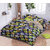 BLACK BEE  White  yellow flowers print 