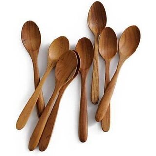 Pack of 8 Wooden Spoon Kitchen Tool Set (Brown) C2926