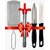 4 pc useful kitchen set ( gaslighter, peeler, knife and grater )