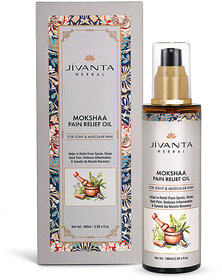 Jivanta Mokshaa Pain Relief Oil  Natural Joint  Muscle Pain Relief, Back Pain, Knee Pain, Arthritis Support  100ml