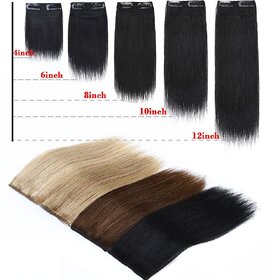 CADENZAHAIR 100 Real Human Hair Side Bangs Clip-In Fringe Extension Brown 12