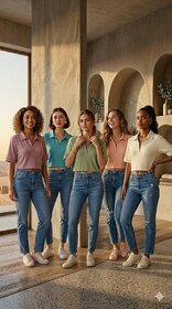 (Pack of 1) Trending Womans Polo T-Shirt 100 Cotton (Assorted Color)