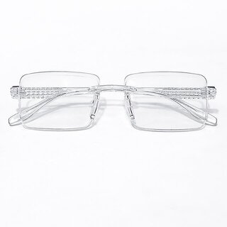 C C WHITE 030526 Premium Blue Cut Computer Glasses for Men  Women  Anti Blue Light Blocking Transparent Frame Spect