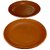 Clay Terracotta Plate  Plates for Dinner, Painting ,28x28x3.5 cm, Both 2 Kg Weight, 11 inch Diameter, 2 Qty.