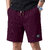 Solid, Self Design Men Purple Casual Shorts