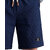 Self Design Men Blue Casual Shorts