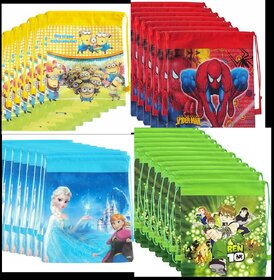 Kids Cartoon Print Zipper Pouch Bags  Set of 1 Multipurpose Storage Bags for Stationery, Travel  School Use