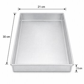Aluminium Tray ( Rectangle )  Kitchen Storage  31x21x5cm , 488 gm Wt., 2 litres, 1 Qty