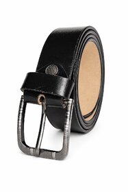 LETHER BLET 1160651 BLACKMens Premium Black Leather Belt for Formal  Casual Wear with Stylish Metal Buckle  Durable