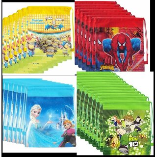 Kids Cartoon Print Zipper Pouch Bags  Set of 1 Multipurpose Storage Bags for Stationery, Travel  School Use