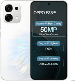 OPPO F33 5G (8GB RAM, 256GB Storage, Pearl White)