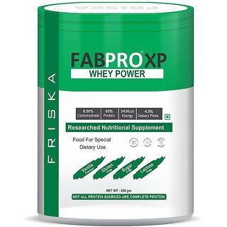 Friska Fabpro XP Whey Power for General Weakness Pure Vegetarian By Friska Whey Protein Flavour Vanila Pack of 1- 200gm