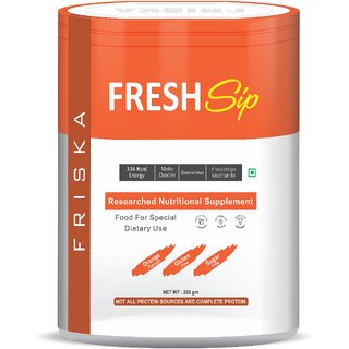 Friska Fresh Sip Researched Nutritional Supplement Flavour Orange - Pack of 2 - 200gm each