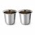 Stainless Steel Coffee Cups, 150ml Capacity, 7.5cm Height, Silver, 2 Pack