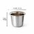 Stainless Steel Coffee Cups, 150ml Capacity, 7.5cm Height, Silver, 2 Pack