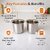 Stainless Steel Coffee Cups, 150ml Capacity, 7.5cm Height, Silver, 2 Pack