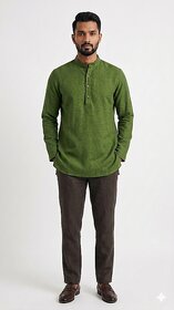 Ecostyle Men's Long Sleeve Short Kurta