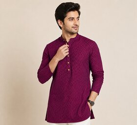 Ecostyle Men's Long Sleeve Short Kurta