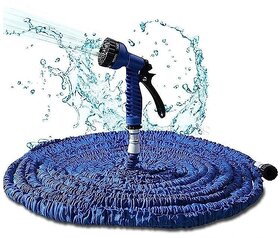 15 Meter Garden Magic Pipe with Sprayer Gun for Home Gardening lawn Car Wash Floor Clean Flexible Plastic Hoses Pipe Magic Water Hose Garden Pipe (1Pcs)