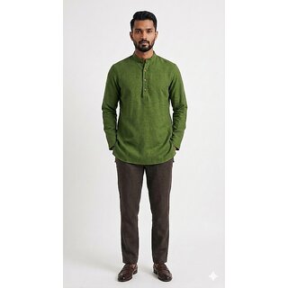 Ecostyle Men's Long Sleeve Short Kurta