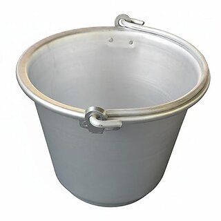 Aluminium Water Bucket, 7.5 Liter Capacity, 32.5x28x23.5 cm, Lightweight Metal Bucket for  Kitchen Garden , 1 Qty