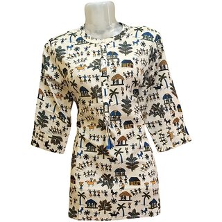Poly Cotton Printed Kurti