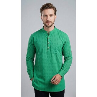 Ecostyle Men's Long Sleeve Short Kurta.