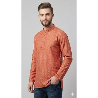 Ecostyle Men's Long Sleeves Short Kurta.