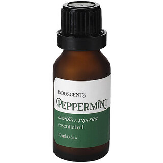 Indoscents Peppermint Aroma Oil 20ml  Steam Distilled Oil for Diffuser, Spa  Stress Relief
