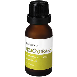 Indoscents Lemongrass Essential Oil 20ml  Aromatherapy Oil for Diffuser  Home Fragrance