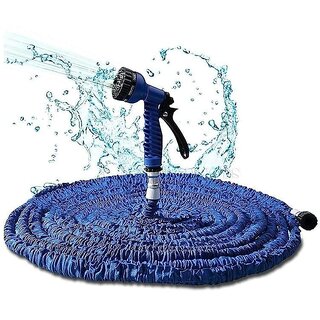15 Meter Garden Magic Pipe with Sprayer Gun for Home Gardening lawn Car Wash Floor Clean Flexible Plastic Hoses Pipe Magic Water Hose Garden Pipe (1Pcs)