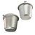 Aluminium Water Bucket, 7.5 Liter Capacity, 32.5x28x23.5 cm, Lightweight Metal Bucket for  Kitchen Garden, 2 Qty