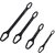4 Pieces Universal Multifunctional Wrenches set Adjustable Double-head Torx Wrench Self-tightening Spanner Hand Tools for 3mm-22mm Nuts