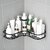 Metal Bathroom Organiser Without Drill Corner | Shelf Adhesive Stand for Corner Rack for Bathroom | Shampoo Holder for Accessories-Multipurpose Shelf