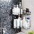 Metal Bathroom Organiser Without Drill Corner | Shelf Adhesive Stand for Corner Rack for Bathroom | Shampoo Holder for Accessories-Multipurpose Shelf