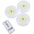 Adhesive LED Light with Remote Control Set of 3| 1W LED Puck Lights Dimmable Wireless Under Cabinet Lighting Touch Sensor Control Night Lamp for Cabinet Wall| Kitchen Closet Illumination-1PCS