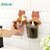 (2 Pcs Set) JIALTO Toothbrush Holder, Plastic Brush Holder , Self Adhesive Toothbrush Holder for Bathroom Wall, Tooth Brush Stand Storage Toothbrush, Toothpaste, Teddy Bear Shaped (Multicolor)