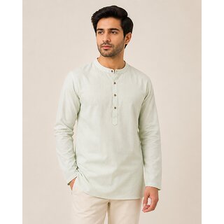 Ecostyle Men's Pure Cotton Long Sleeve Short Kurta.