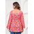 Womens Pink Ethnic Printed Kurti