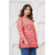 Womens Pink Ethnic Printed Kurti